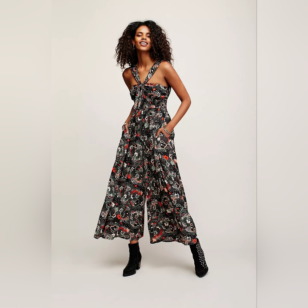 Free People Multicolor Floral Jumpsuit